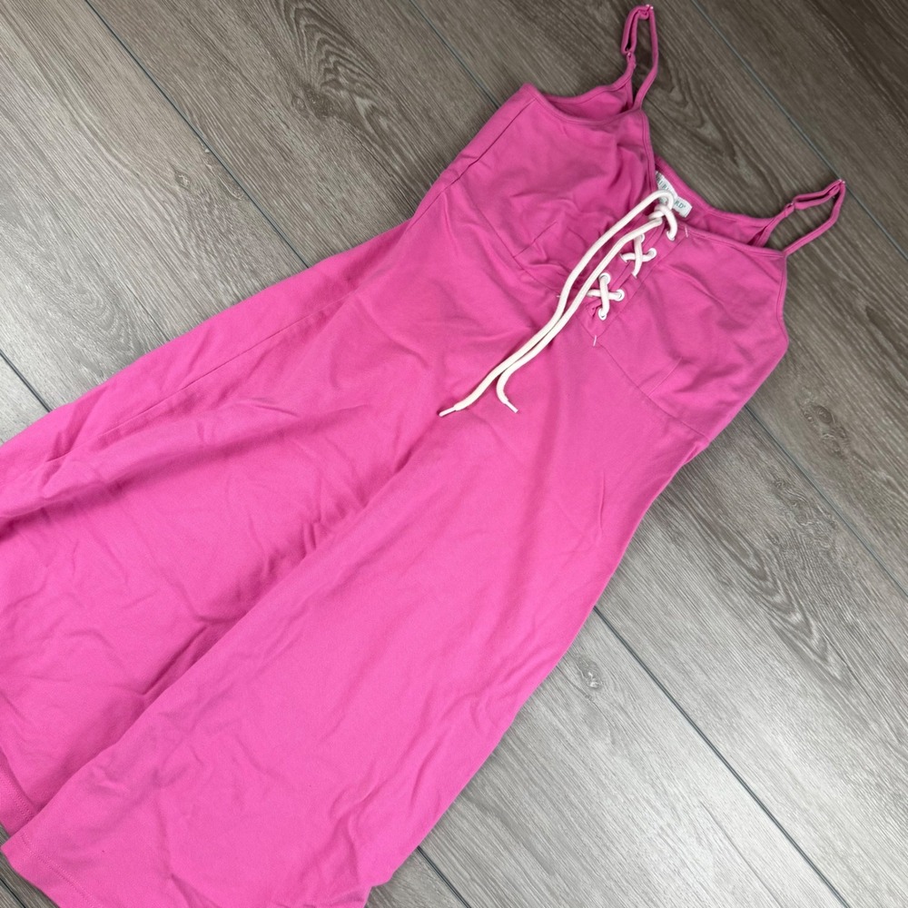 Tori Richard Women Dress Lace Up Cami Knit Pink XS